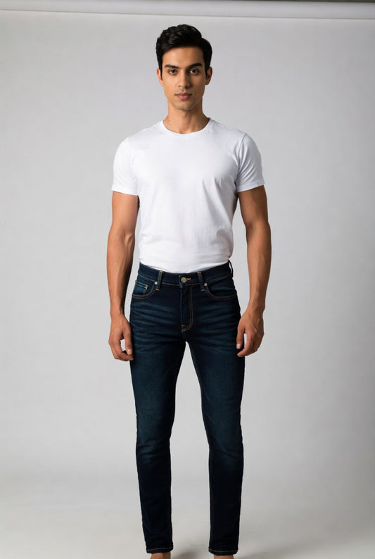 Slim Fit Dark Denim Jeans