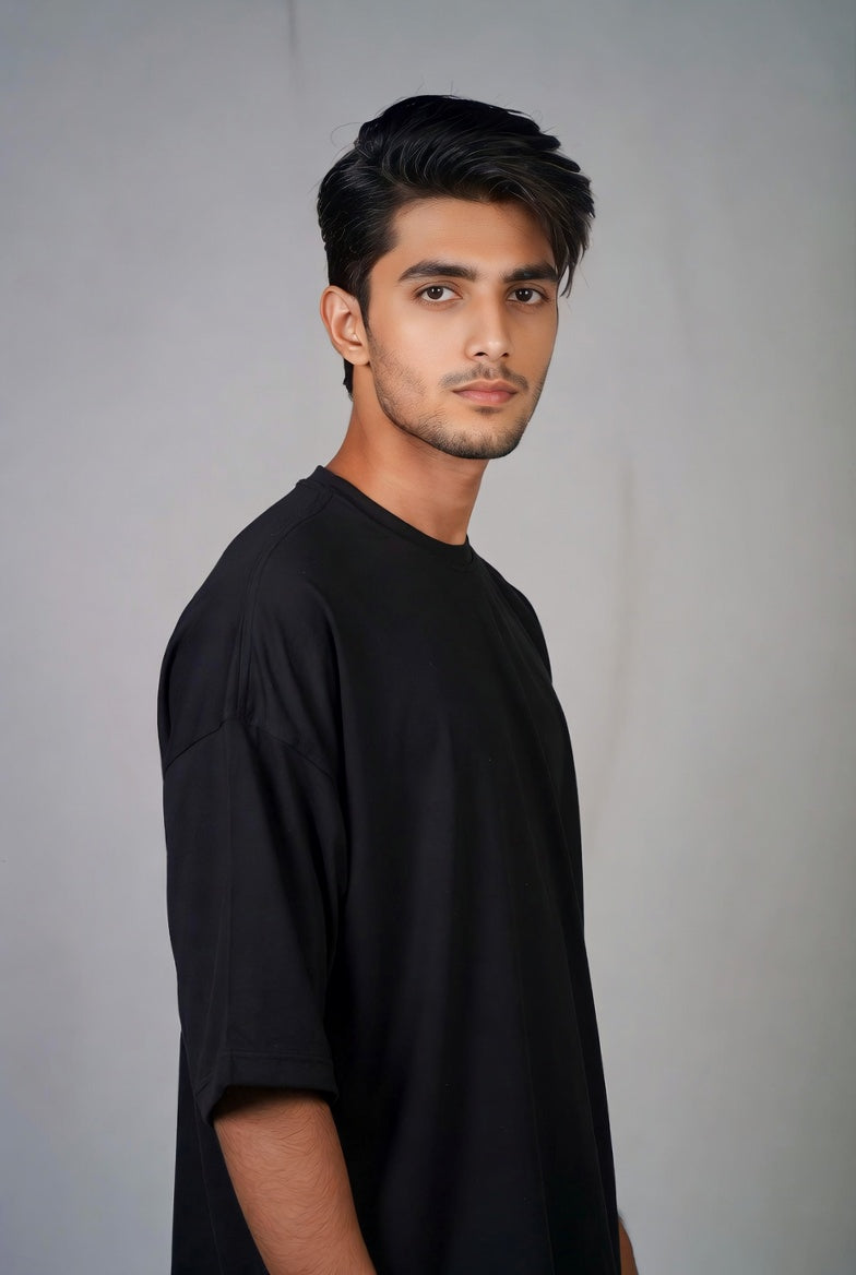 Oversized Black Tee