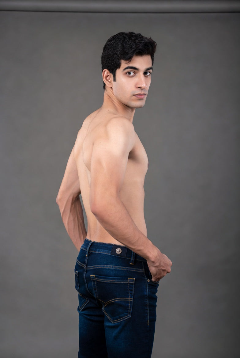 Slim Fit Dark Denim Jeans