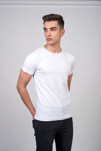 Classic White Crew Neck Tee